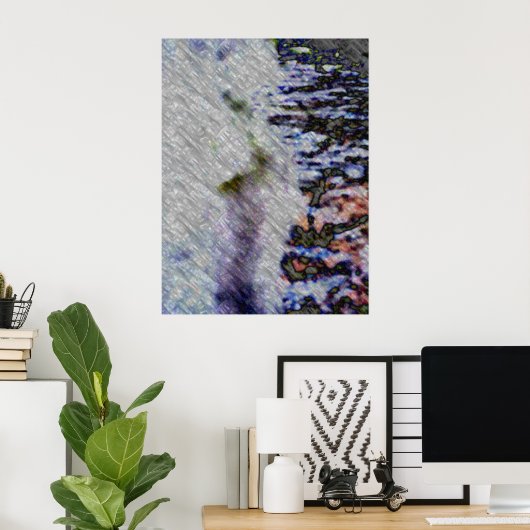 Waterlooper, digitaal abstract poster (Thuiskantoor)