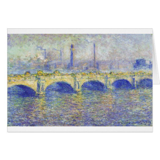 Waterloorbrug, effect van de zon door Claude Monet (Voorkant Horizontaal)