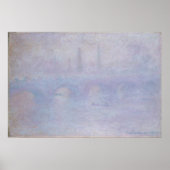 Waterloorbrug. Effect van mist Poster (Voorkant)