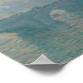 Waterloorbrug grijs weersmonet poster (Hoek)