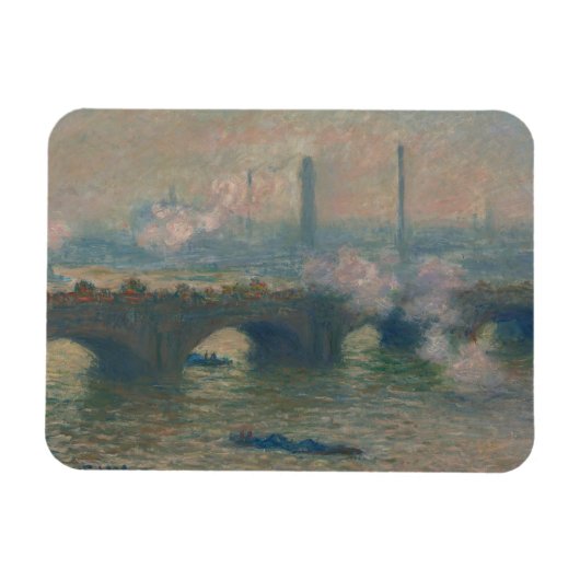 Waterloorbrug, grijze dag, 1903 (olie op doek) magneet (Horizontaal)