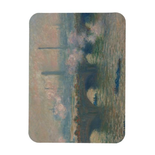 Waterloorbrug, grijze dag, 1903 (olie op doek) magneet (Verticaal)