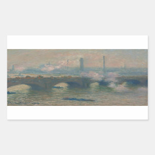 Waterloorbrug, grijze dag, 1903 (olie op doek) rechthoekige sticker