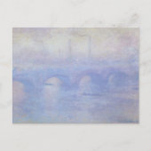 Waterloorbrug, met een mist-effect van Claude Mone Briefkaart (Voorkant)