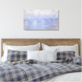 Waterloorbrug, met een mist-effect van Claude Mone Canvas Afdruk (Insitu (Slaapkamer))