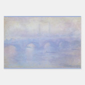 Waterloorbrug, met een mist-effect van Claude Mone Inpakpapier Vel (Voorkant)