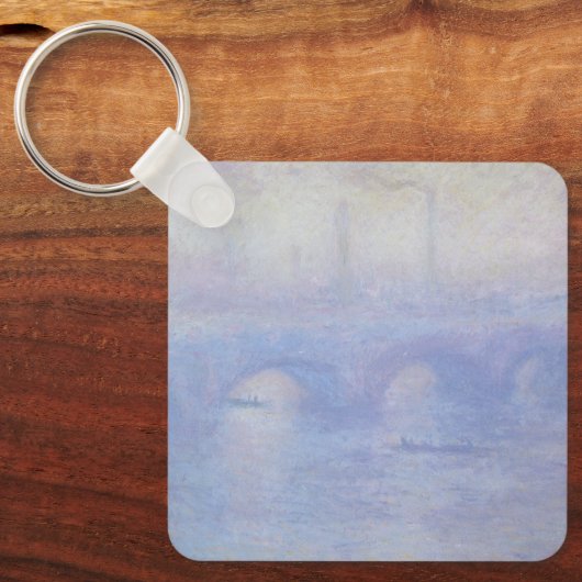 Waterloorbrug, met een mist-effect van Claude Mone Sleutelhanger (Voorkant)