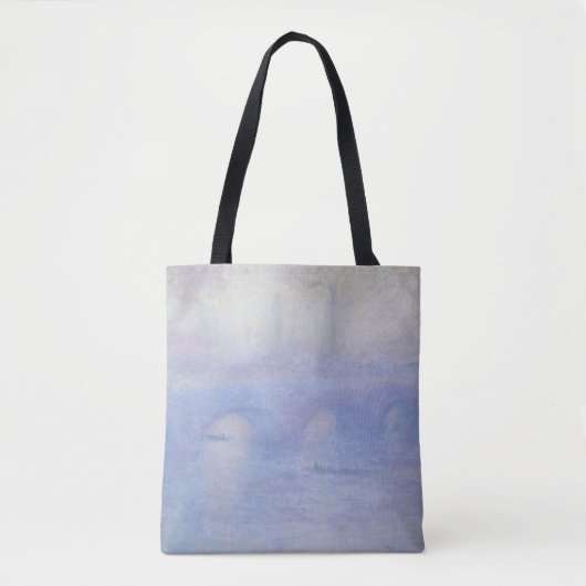 Waterloorbrug, met een mist-effect van Claude Mone Tote Bag (Voorkant)