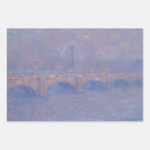 Waterloorbrug zonlicht-effect Monet schilderen Inpakpapier Vel