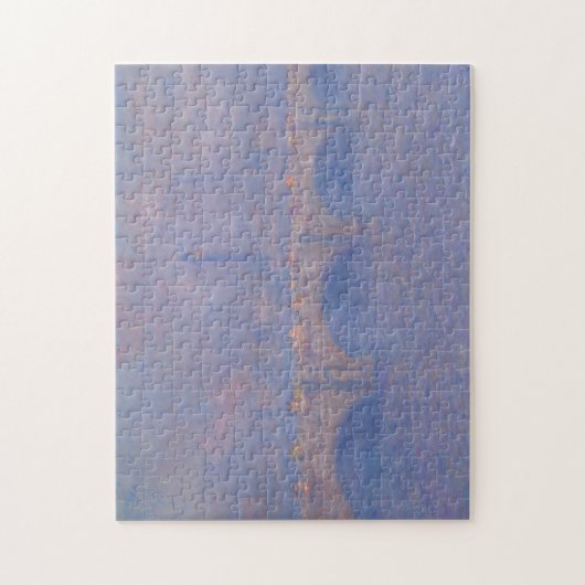 Waterloorbrug zonlicht-effect Monet schilderen Legpuzzel (Verticaal)