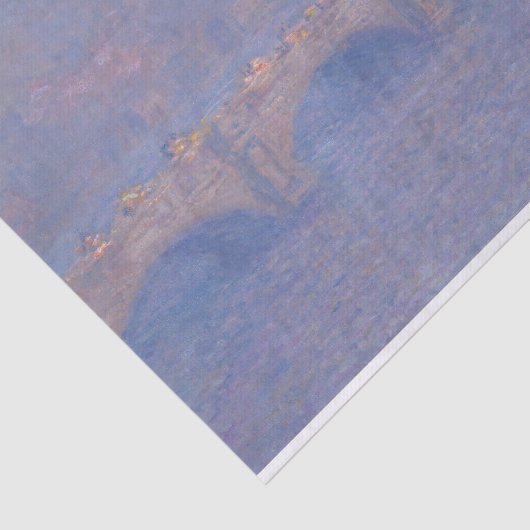Waterloorbrug zonlicht-effect Monet schilderen Tissuepapier (Detail)