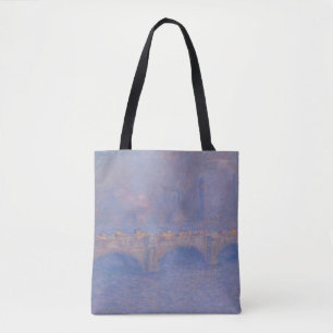 Waterloorbrug zonlicht-effect Monet schilderen Tote Bag