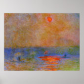 Waterloorbrug, zonlicht in de mist, poster (Voorkant)