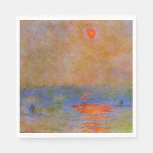 Waterloorbrug, zonlicht in de mist, servet