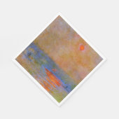 Waterloorbrug, zonlicht in de mist, servet (Hoek)