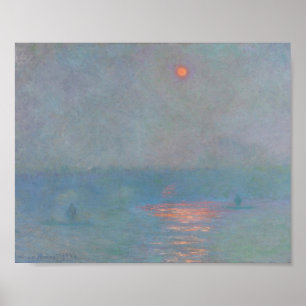 Waterloorbrug - Zonnelichteffect in Fog Monet Poster