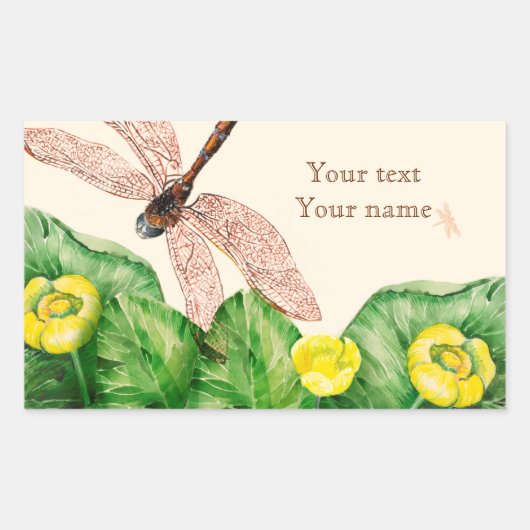 waterlustig rechthoekige sticker (Voorkant)