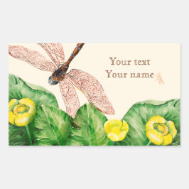 waterlustig rechthoekige sticker