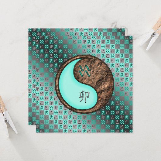 Waterman & Aarde Konijn Kaart (Voorkant / Achterkant in situ)