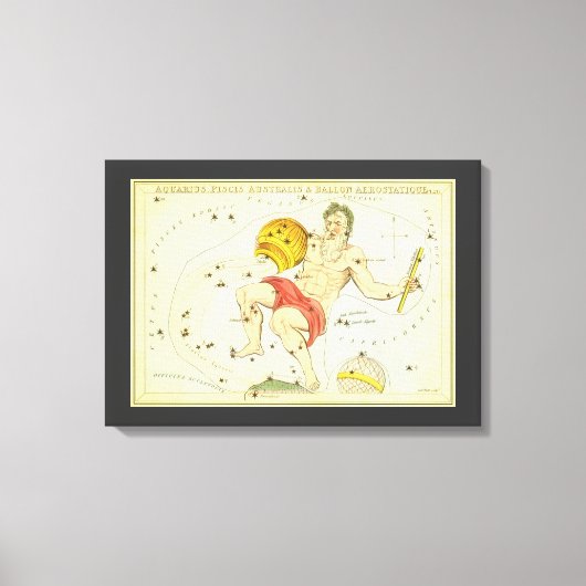 Waterman, Antieke Sterrenbeeld, Urania's Spiegel Canvas Afdruk (Voorkant)