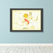 Waterman, Antieke Sterrenbeeld, Urania's Spiegel Canvas Afdruk (Insitu (Houten vloer))