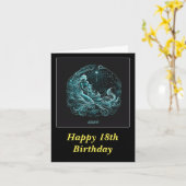 Waterman Astrologie Ster Ontwerp Verjaardagskaart Kaart (Gele Bloem)