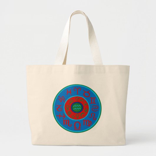Waterman Astrologie Sterrenbeeld Grote Tote Bag (Voorkant)