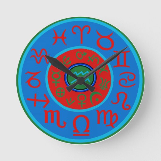 Waterman Astrologie Sterrenbeeld Ronde Klok (Voorkant)