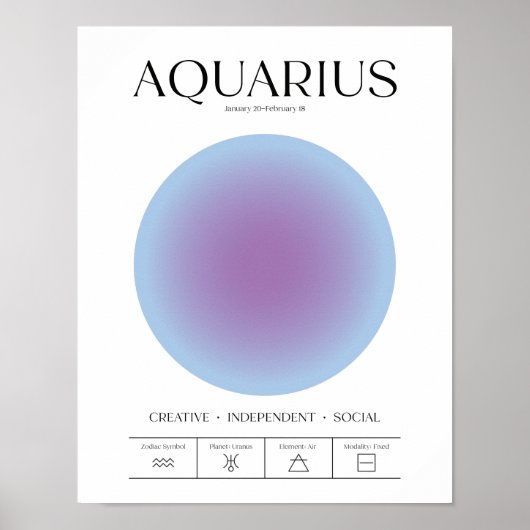 Waterman Blauwe Aura Poster (Voorkant)