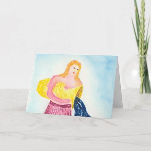 Waterman Blue Zodiac Symbool Verjaardag Kaart (Voorkant)