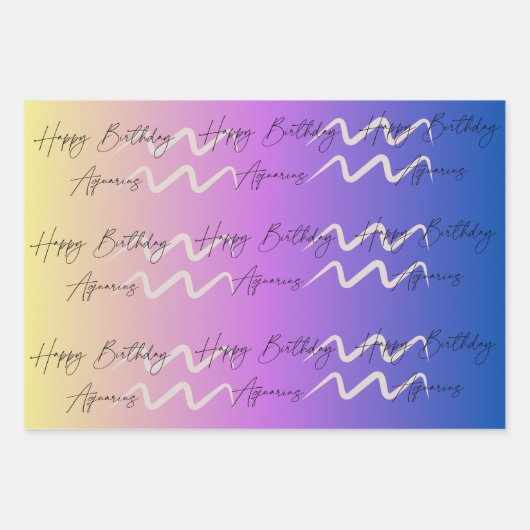 Waterman Colorstrology Verjaardag Inpakpapier Vel (Voorkant 2)