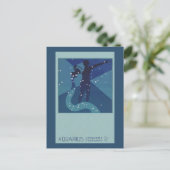 Waterman Constellatie, Zodiac Astrologie Briefkaart (Staand voorkant)