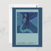 Waterman Constellatie, Zodiac Astrologie Briefkaart (Voorkant / Achterkant)