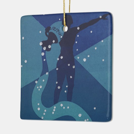 Waterman Constellatie,  Zodiac Astrologie Keramisch Ornament (Links)