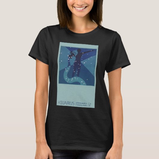 Waterman Constellatie,  Zodiac Astrologie T-shirt (Voorkant)