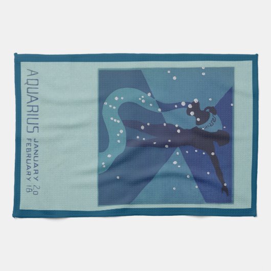 Waterman Constellatie,  Zodiac Astrologie Theedoek (Horizontaal)