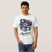 Waterman Cosmic Dreamer Waterverf sterrenbeeld T-shirt (Voorkant volledig)