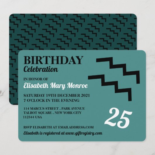 Waterman, de waterdrager, verjaardag van de dieren kaart (Voorkant / Achterkant)