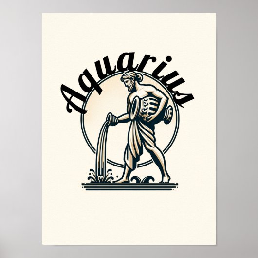 Waterman de Waterman Sterrenbeeld Zodiac Poster (Voorkant)