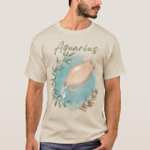 Waterman Dierenriem, Astrologie Botanisch, Bloemen T-shirt (Voorkant)