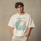 Waterman Dierenriem, Astrologie Botanisch, Bloemen T-shirt