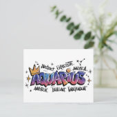 Waterman Dierenriem Graffiti Briefkaart (Staand voorkant)