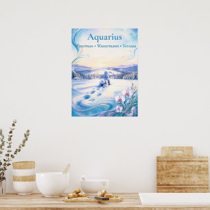 Waterman Dierenriem Kunst Droomachtige Astrologi Poster