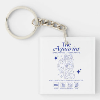 Waterman Dierenriem Originaliteit Astrologie Lijn  Sleutelhanger