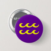 WATERMAN, DIERKREIS TEKEN RONDE BUTTON 5,7 CM (Voorkant /achterkant)