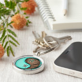 Waterman en aarde tijger sleutelhanger (Zijkant)