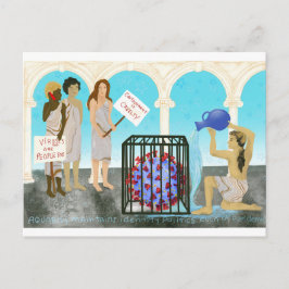 Waterman en het virus briefkaart