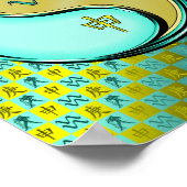 Waterman en metalen aap poster (Hoek)