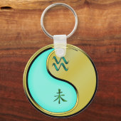 Waterman en metalen geit sleutelhanger (Achterkant)