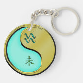 Waterman en metalen geit sleutelhanger (Achterkant)